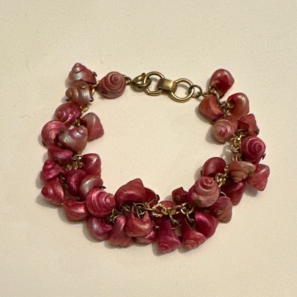 Vintage Bracelet Pink Shell 7" - Picture 3 of 12